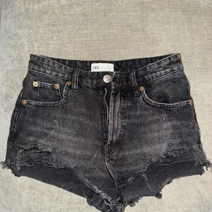 Zara black denim Jean Shorts